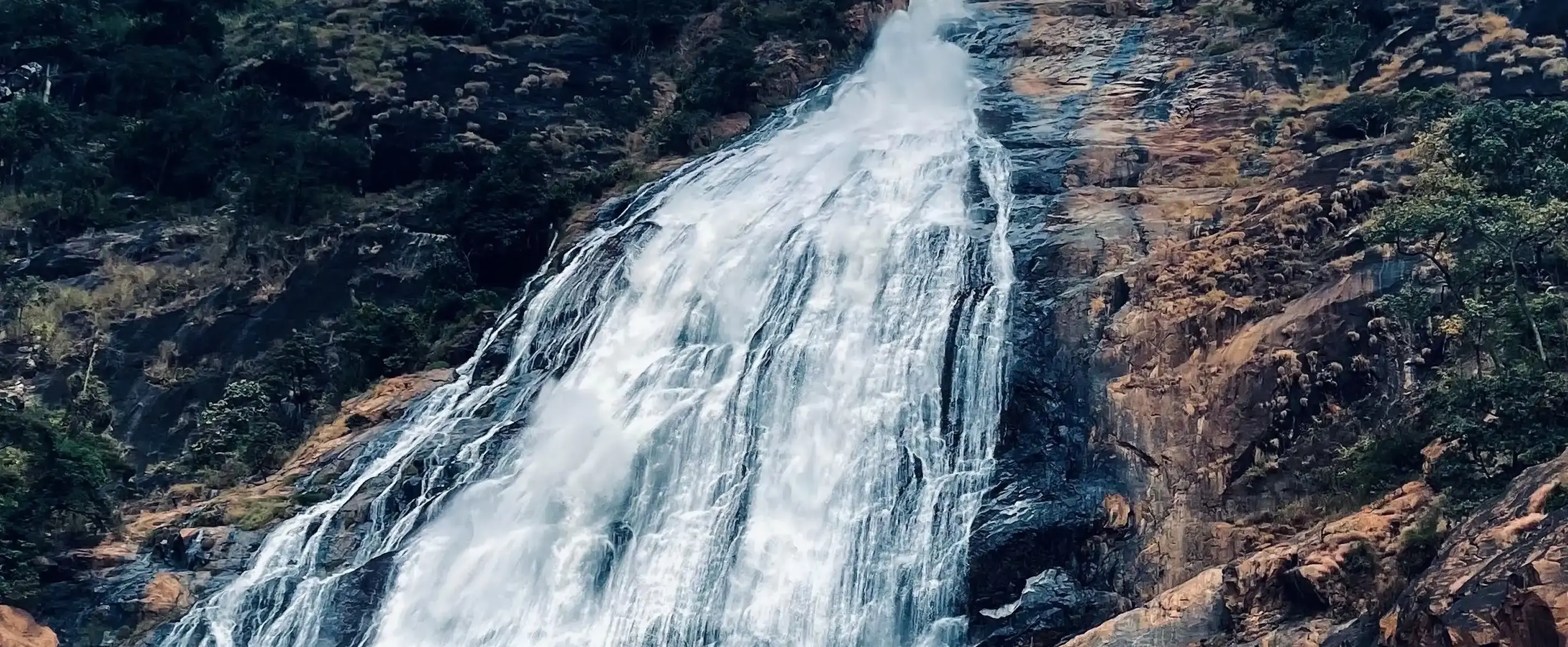 Ravana Falls waterfall in Sri Lanka's central highlands